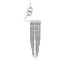 DNase/RNase-free 1.5 ml microcentrifuge tubes made of durable polypropylene construction.